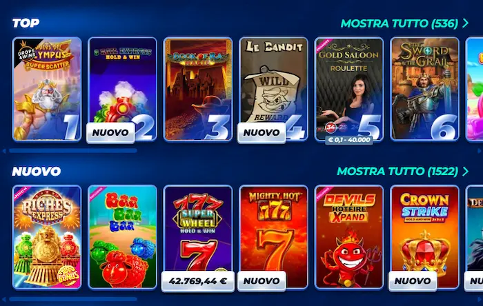 Bassbet Casino giochi